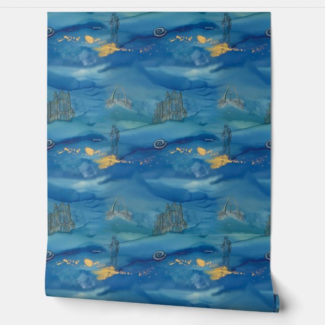 Whitby Waves Wallpaper Tapete (Abrollen)