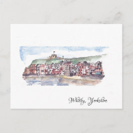 Whitby, Yorkshire Aquarellkarte Postkarte
