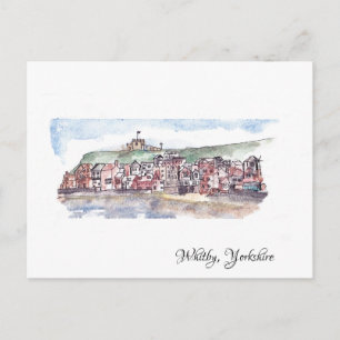 Whitby, Yorkshire Aquarellkarte Postkarte