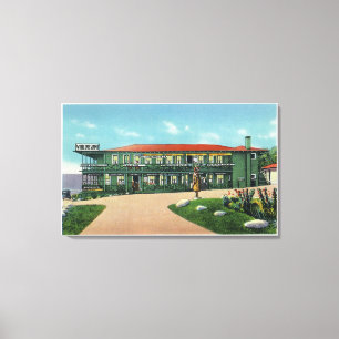 Whitcomb Gipfel-Hotelund Andenkenshoppe-Ansicht Leinwanddruck