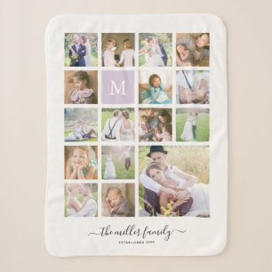 White 16 Foto Collage Monogram Name Calligrafy Sherpadecke