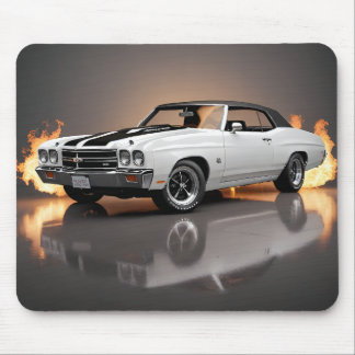 White 1970 Chevelle SS Cabriolet Mousepad
