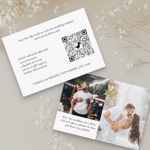White 2 Foto Online UAWG QR Code Hochzeit Begleitkarte