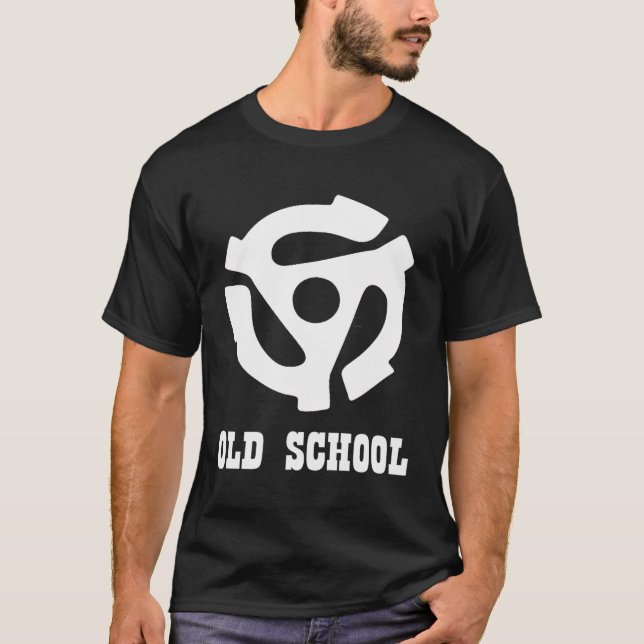 White 45 Rmp Record Player-Adapter T-Shirt (Vorderseite)