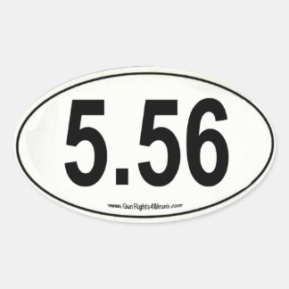 White 5.56 Marathon Typ Oval Aufkleber