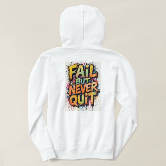 white Adult Pullover Hoodie with design (Design Rückseite)