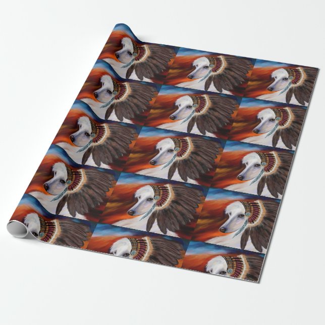 White Afghan Hound Geschenkpapier (Ungerollt)