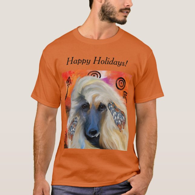 White Afghan Hound T-Shirt (Vorderseite)