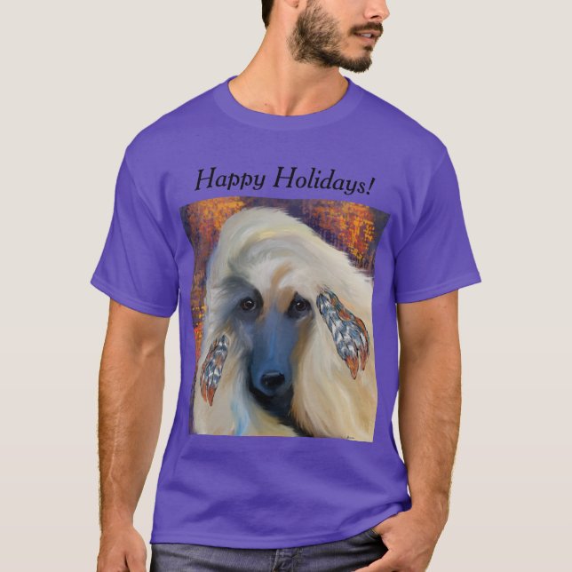 White Afghan Hound T-Shirt (Vorderseite)