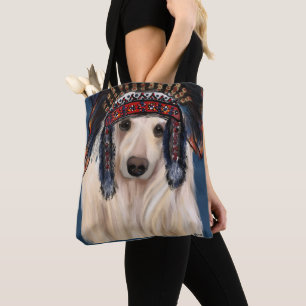 White Afghan Hound Tasche
