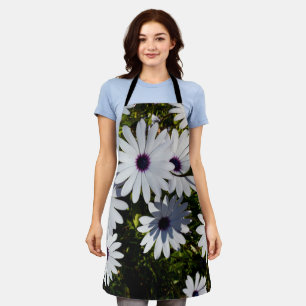 White African Daisies in Bloom, Full Print Schürze