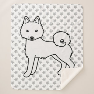 White Alaskan Klee Kai Niedlich Cartoon Dog Sherpadecke