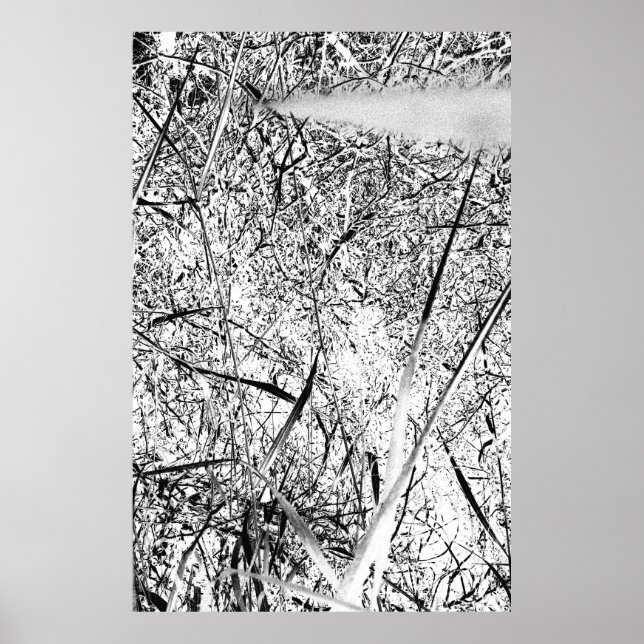 White Alien Grass Poster (Vorne)