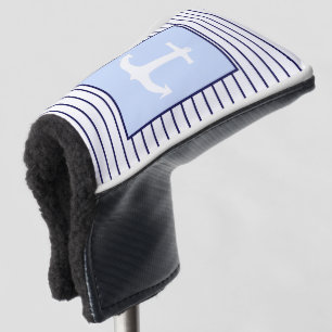White Anchor Kapitän Blue Stripes Sea Golf Headcover