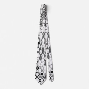 White and Black Modern Abstract Design Krawatte