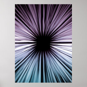 White and black optical illusion illustration poster