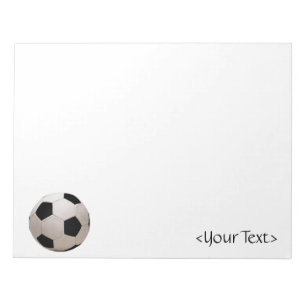 White and Black Soccer Ball Notizblock