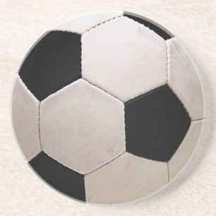 White and Black Soccer Ball Untersetzer