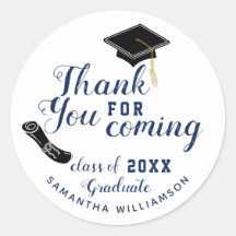 White and Blue Class of 2025 Graduate Vielen Dank