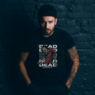 White and Brown Dead Zombie T - Shirt