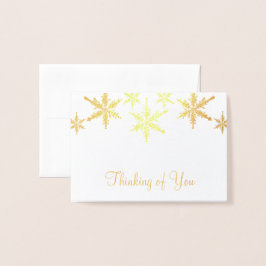 White and Gold Foil Snowflake Denken Sie an Ihre K Folienkarte