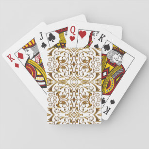 White and Gold Luxe Spielkarten