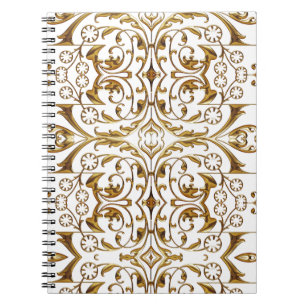 White and Gold Luxury Notebook Notizblock