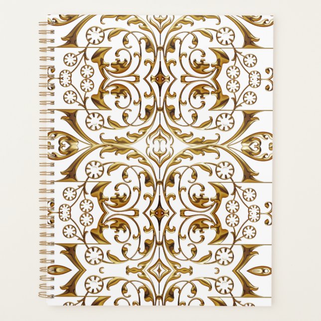 White and Gold Luxury Planner Planer (Vorderseite)