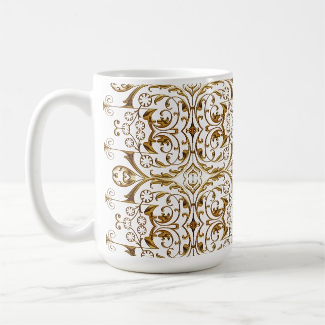 White and Gold Luxury Tasse (Links)
