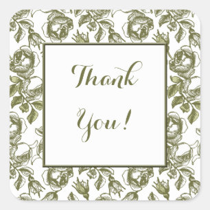 White and Imitate Gold Rose Custom Danke Stickers