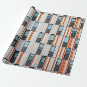 White and orange building geschenkpapier