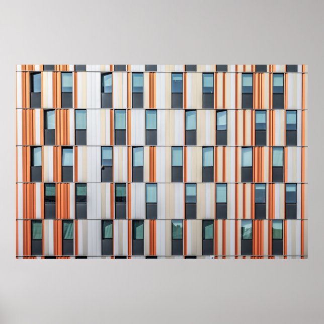 White and orange building poster (Vorne)