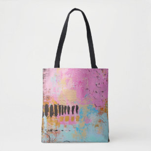 White and red abstract painting tasche