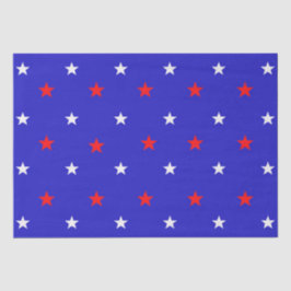 White and Red Stars - Starry Sky Pattern Seidenpapier