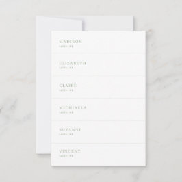 White and Sage Green Wedding Platzkarte DIY