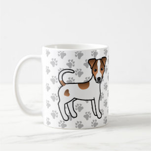 White and Tan Smooth Coat Parson Russell Terrier Kaffeetasse