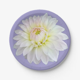 White and yellow flower pappteller