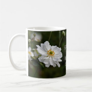 White Anemone Garden Blume Happy Place Kaffeetasse