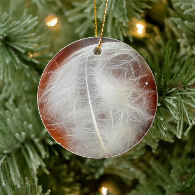 White Angel Feather Keramik Ornament (Von Creator hochgeladen)