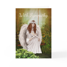 White Angel Sympathy Card