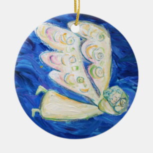 White Angel und Baby Holiday Geschenk Ornamente