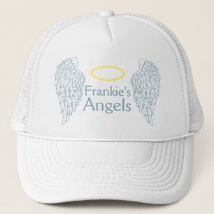 White Angel Wings and Gold Halo Trucker Hat Truckerkappe