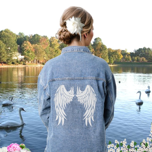 White Angel Wings Jeansjacke (Von Creator hochgeladen)
