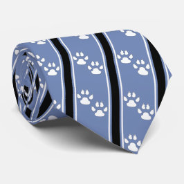 White Animal Paw Claw Prints Team Sports Necktie Krawatte