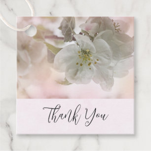 White Apple Blossom Fotografie Danke Geschenkanhänger