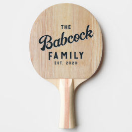 White Ash Wood Retro Family Name & Year Tischtennis Schläger