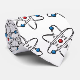 White Atom Molecule Musterlehrer-Wissenschaft Krawatte