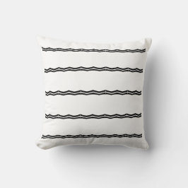 WHITE auf Black Kissen