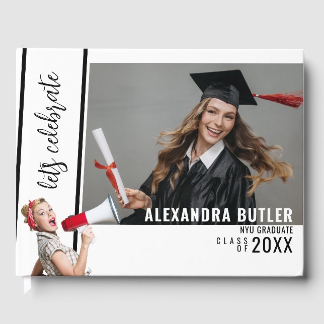 White Autograph Keepake Class of 2023 Abschluss Gästebuch (Vorderseite)