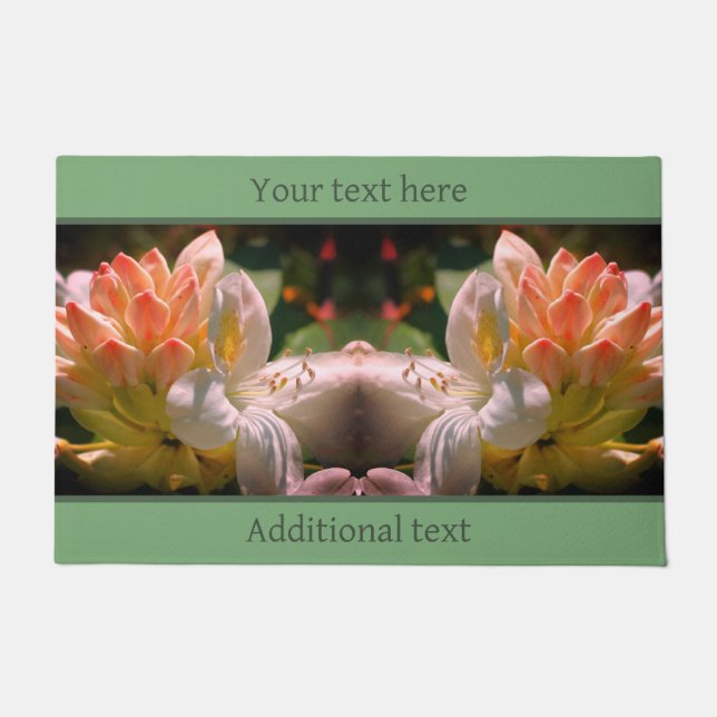 White Azalea Blume Blossom Bud Personalisiert Fußmatte (Vorderseite)